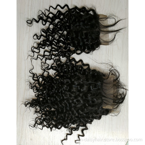 4*4 T Part half hand made Closure  Popular style Human Hair Water wave Toupee
